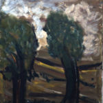 Fritz Ascher, Two Trees in the Wind, 1961. Oil on canvas, 39.4 x 31.5 in. Private collection