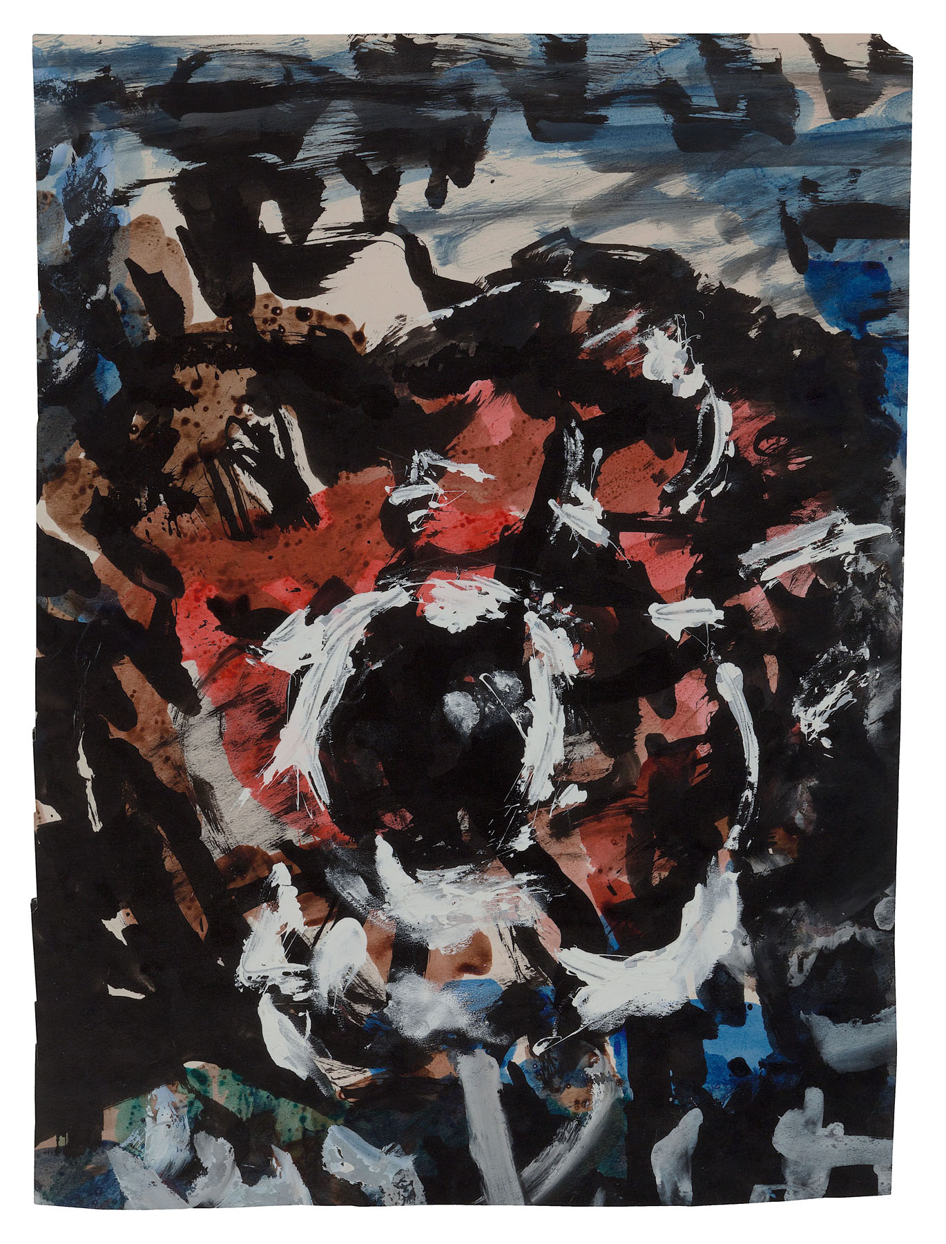 Flower, c. 1958. White gouache, black ink and watercolour on paper, 16.2 x 12 in. (41 x 30.5 cm). Private collection. Photo Malcolm Varon ©Bianca Stock
