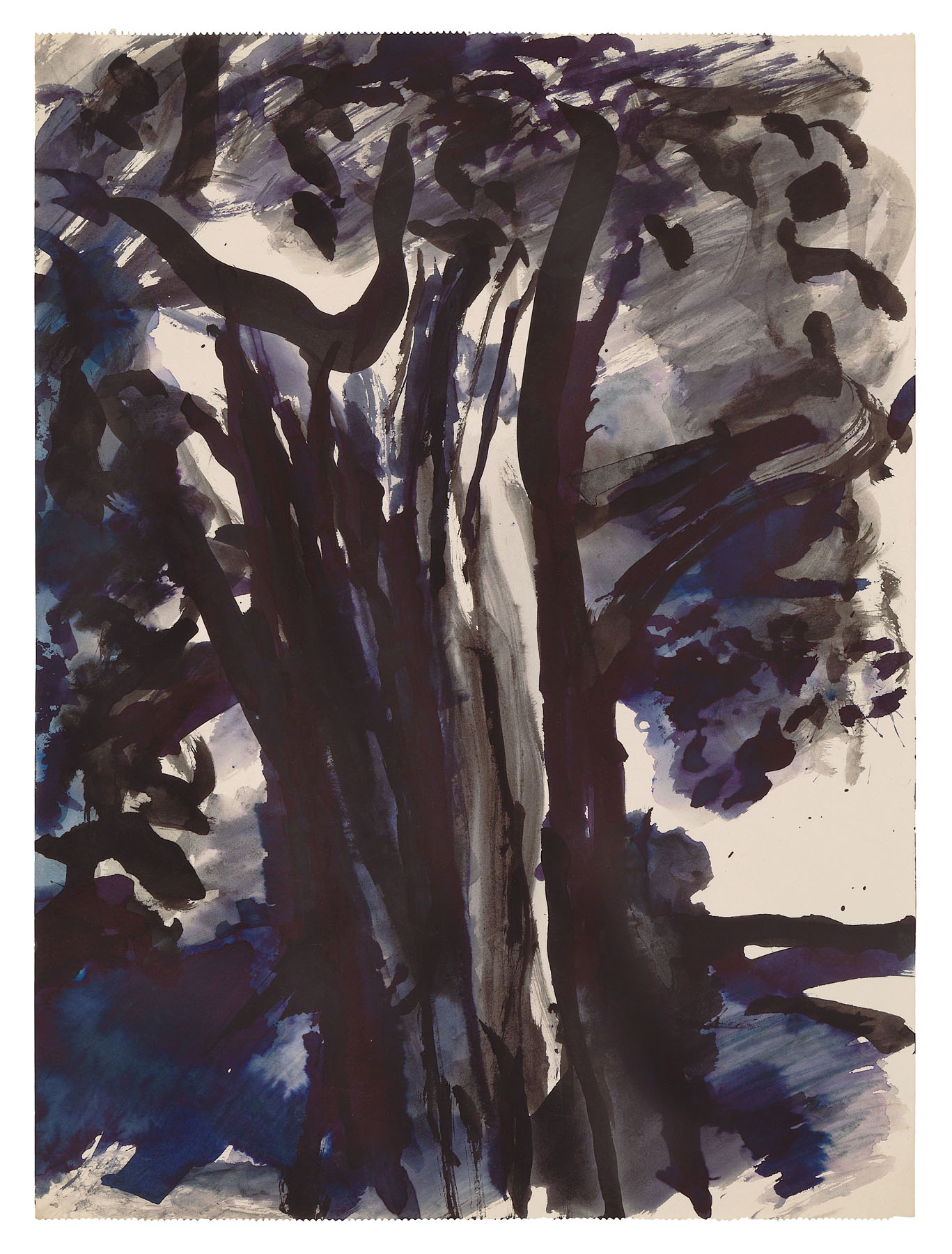 Tree, c. 1960. Black ink and watercolour on paper, 15.7 x 11.6 in. (40 x 29.5 cm). Private collection. Photo Malcolm Varon ©Bianca Stock