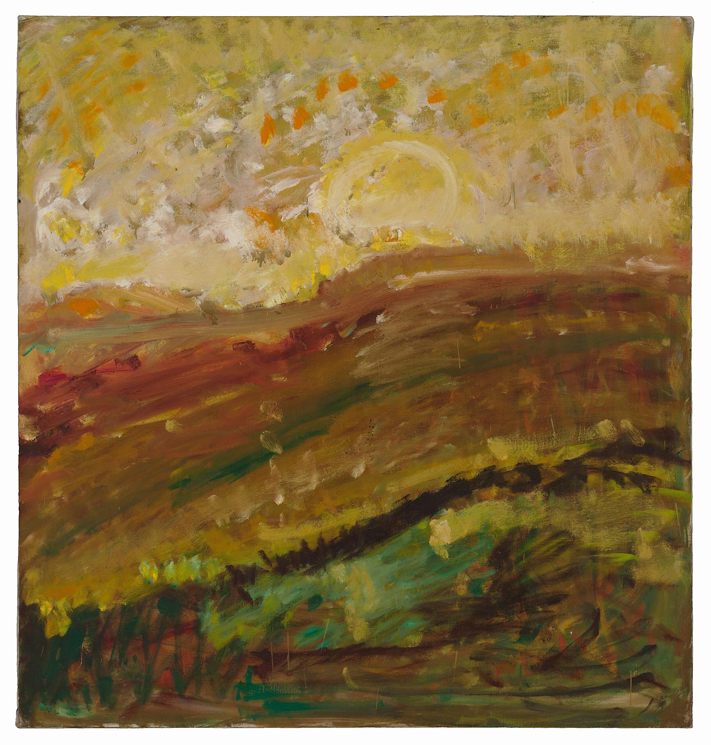Kat92_FritzAscher_Landscape_ca1960_oiloncanvas_40x37.4in_100x95cm_versoinscribed_FAscher_Privatecollection_PhotoMalcolmVaronNewYorkP29